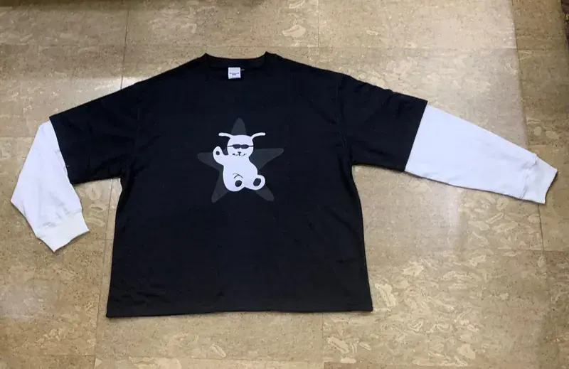 Custom streetwear graphic tee, black colorway, front